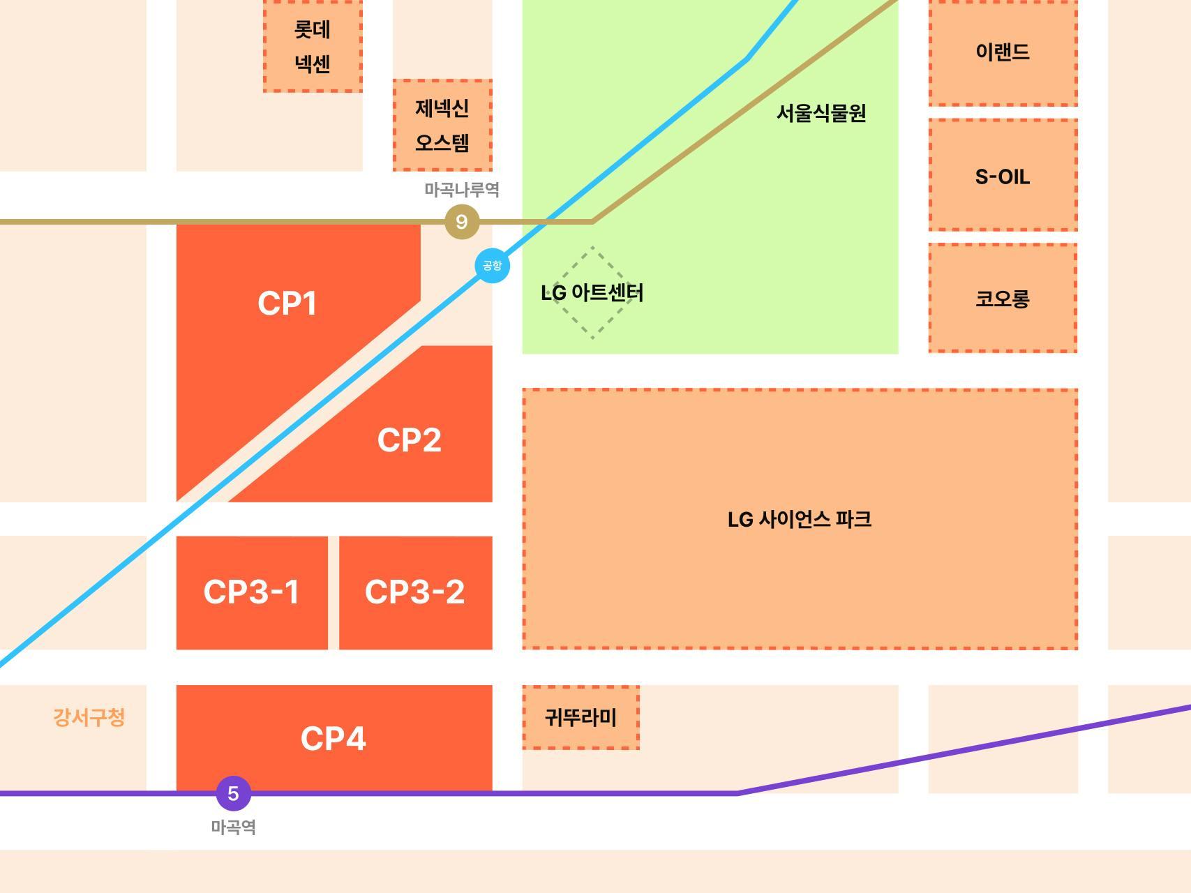 마곡 권역 내 입주 기업 현황